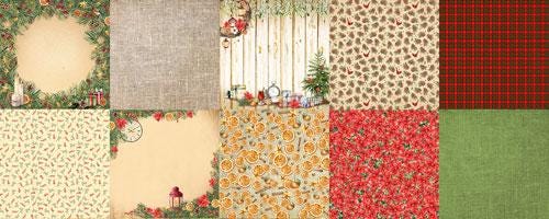Our Warm Christmas Scrapbook Paper 8x8, Double Sided Christmas Paper, Junk Journal Card Making Craft Supplies