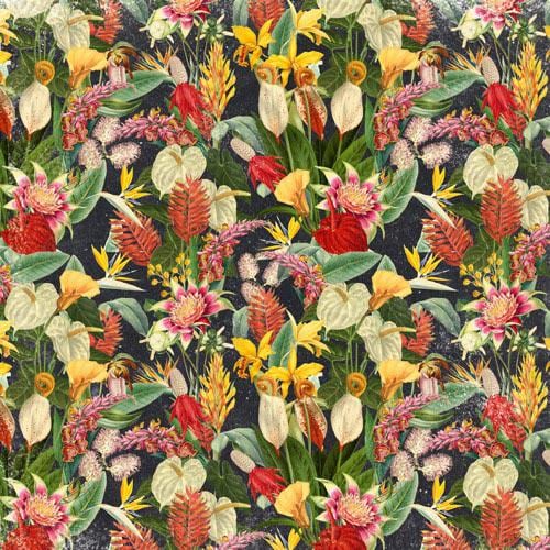 Botany Exotic Scrapbook Paper Pad 8x8, Double-Sided Botanical Paper, Tropical Paper for Junk Journal Crafts