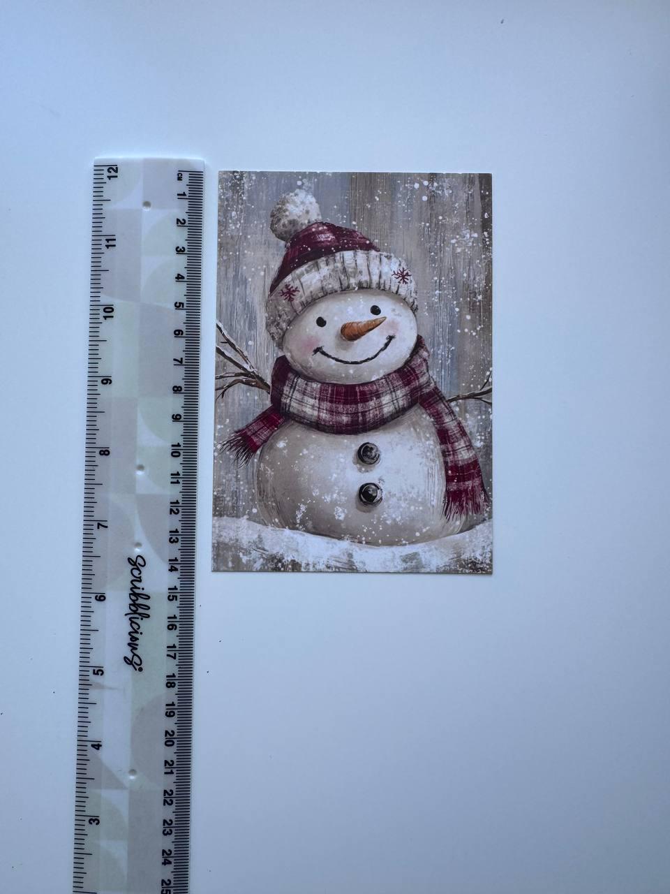 Set of 20 Winter Postcards 14.5 x 10 cm, Snowy Cottage Art Cards, Christmas Ephemera, Junk Journal Scrapbooking Supplies