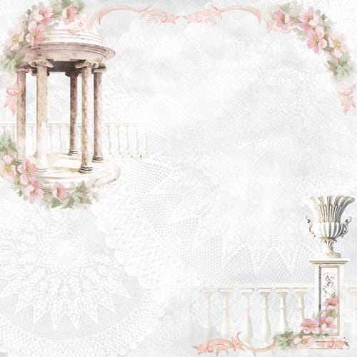 Nostalgia Scrapbook Paper 8x8, Double Sided Vintage Floral Paper, Shabby Chic Junk Journal Craft Supplies