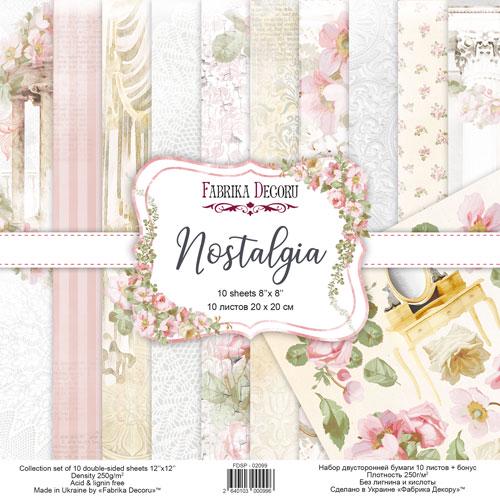 Nostalgia Scrapbook Paper 8x8, Double Sided Vintage Floral Paper, Shabby Chic Junk Journal Craft Supplies
