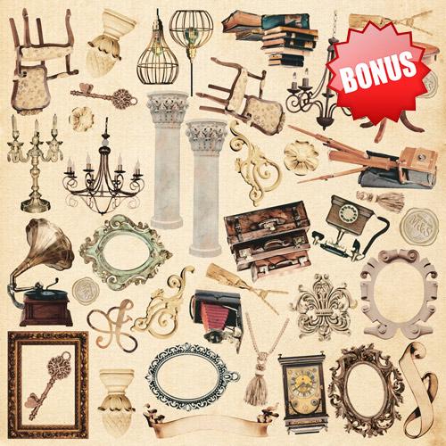 Family Heritage Scrapbook Paper 8x8, 10 Double Sided Sheets, Vintage Family Paper, Genealogy Album, Junk Journal, Card Making