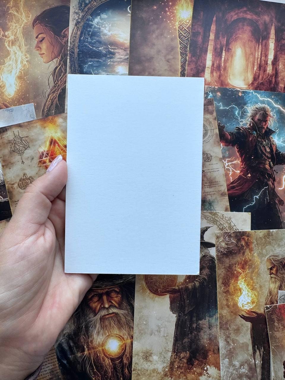 Set of 20 Fantasy Wizard Postcards 14.5 x 10 cm, Magic Witch Cards, Dark Academia Ephemera, Junk Journal Scrapbooking Supplies