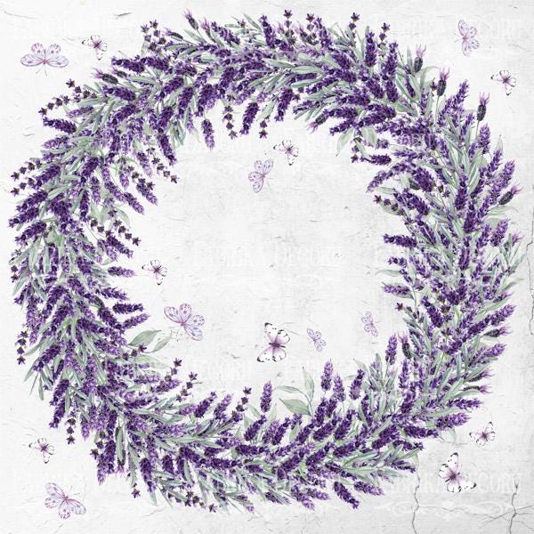 Journey to Provence Scrapbook Paper 8x8, Lavender Double Sided Paper, Junk Journal Card Making Craft Supplies