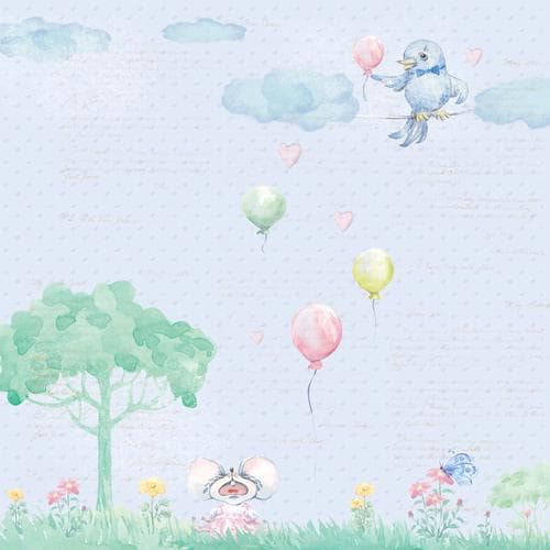 My Little Mousy Girl Scrapbook Paper 8x8 Inch, 10 Double Sided Sheets, Baby Girl Paper, Card Making, Junk Journal Supplies