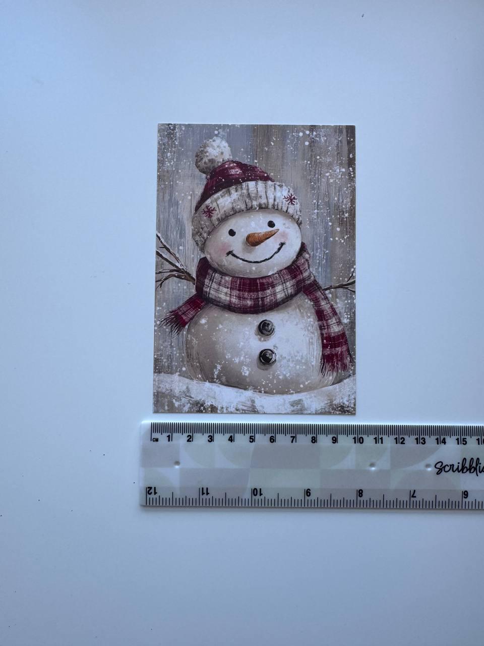 Set of 20 Winter Postcards 14.5 x 10 cm, Snowy Cottage Art Cards, Christmas Ephemera, Junk Journal Scrapbooking Supplies
