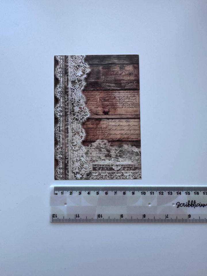 Set of 20 Vintage Lace Postcards 14.5 x 10 cm, Shabby Chic Ephemera Cards, Junk Journal Scrapbooking Supplies