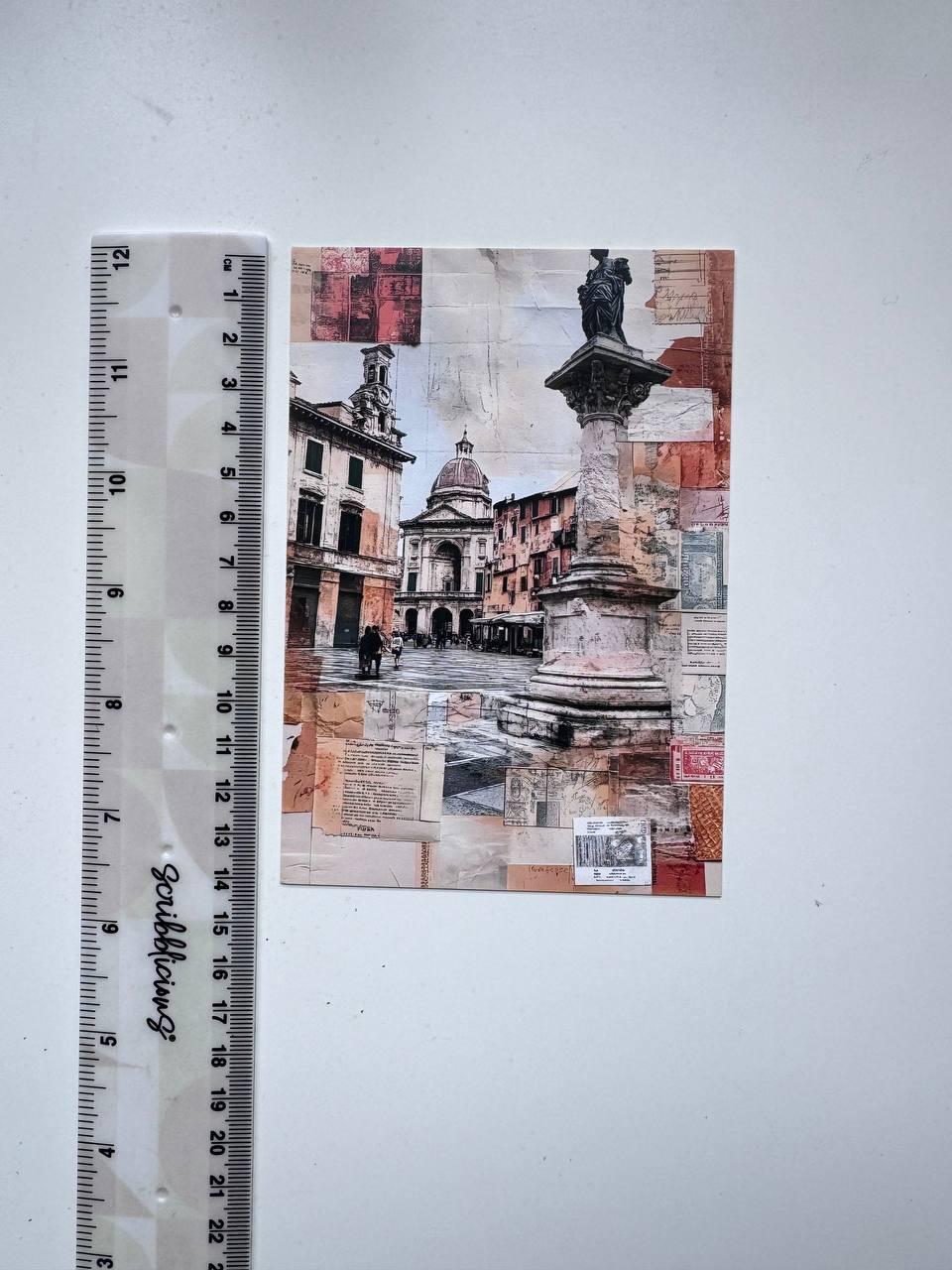 Set of 20 Vintage Travel Postcards 14.5x10 cm, Ancient Architecture & Landmarks, Junk Journal Ephemera, Scrapbooking Paper Cards