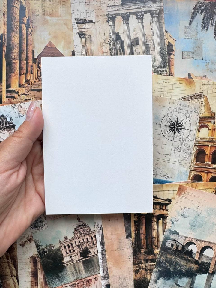 Set of 20 Vintage Travel Postcards 14.5x10 cm, Ancient Architecture & Landmarks, Junk Journal Ephemera, Scrapbooking Paper Cards