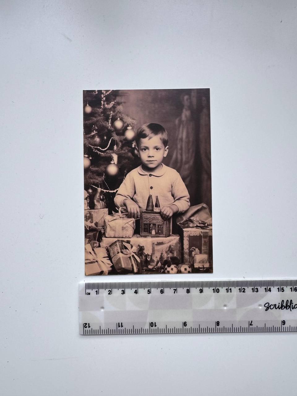 Set of 20 Vintage Christmas Postcards 14.5x10 cm, Retro Children Christmas Cards, Old Photo Ephemera, Junk Journal Scrapbook Supplies