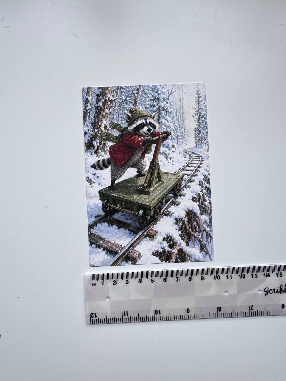 Set of 20 Whimsical Winter Animal Postcards 14.5x10 cm, Woodland Adventure Cards, Fox Rabbit Hedgehog, Junk Journal Scrapbook Ephemera