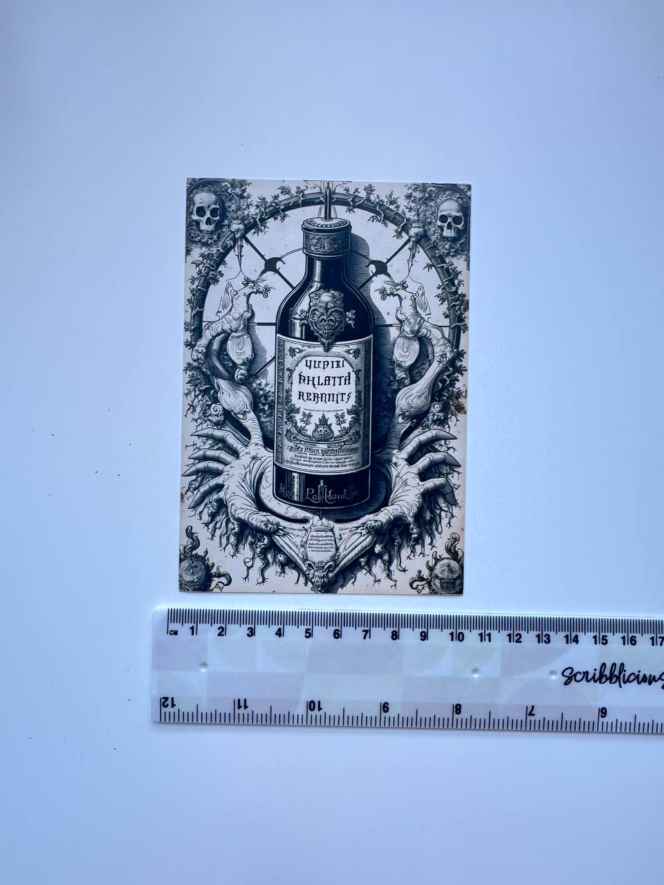 Set of 20 Gothic Oddities Postcards 14.5x10 cm, Dark Apothecary Art Cards, Anatomy Curiosities, Halloween Junk Journal Ephemera Set