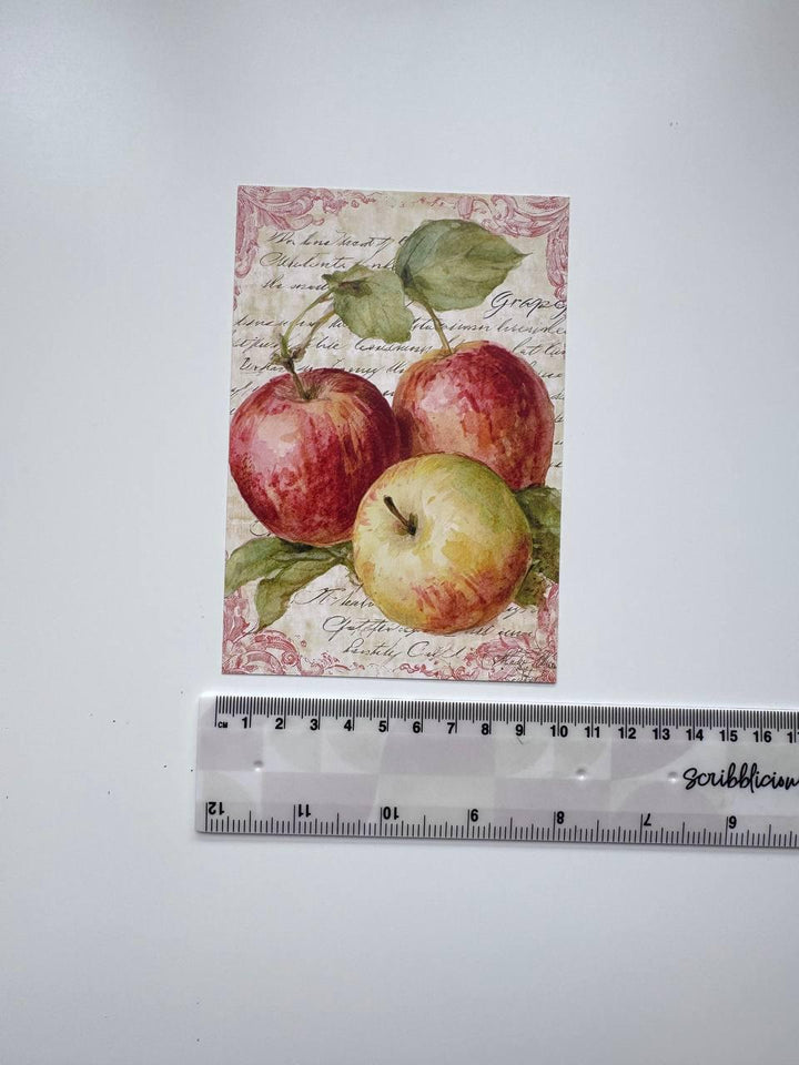 Set of 20 Vintage Fruit & Vegetable Postcards, Botanical Kitchen Cards, Rustic Food Ephemera, Junk Journal Scrapbooking, 14.5 x 10 cm