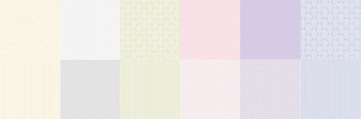 Classic Chic Scrapbook Paper 6x6 Inch, 12 Double Sided Sheets, Pastel Pattern Paper, Card Making, Junk Journal Craft Supplies
