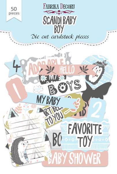 50 Baby Boy Die Cuts, Scandi Baby Ephemera, Newborn Scrapbook Paper Pieces, Baby Shower Junk Journal Supplies, Not Stickers