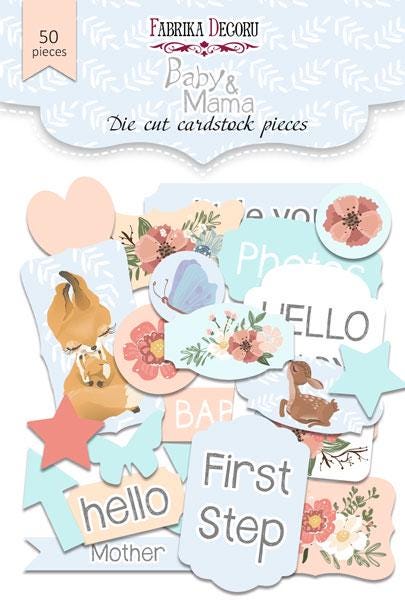 50 Baby & Mama Die Cuts, Newborn Ephemera, Baby Scrapbook Paper Pieces, Memory Book Junk Journal Supplies, Not Stickers