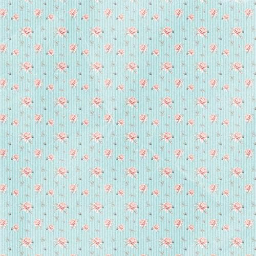 Shabby Baby Girl Scrapbook Paper 8x8 Inch, 10 Double Sided Sheets, Floral Baby Paper, Junk Journal, Card Making Supplies