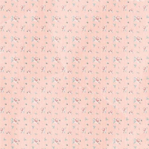 Shabby Baby Girl Scrapbook Paper 8x8 Inch, 10 Double Sided Sheets, Floral Baby Paper, Junk Journal, Card Making Supplies