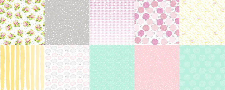 Little Elephant Scrapbook Paper 8x8 Inch, 10 Double Sided Sheets, Baby Girl Craft Paper, Junk Journal, Card Making Supplies