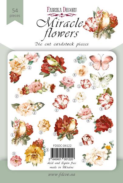 54 Floral Die Cuts, Miracle Flowers Ephemera, Bird and Flower Paper Pieces, Junk Journal Scrapbook Supplies, Not Stickers