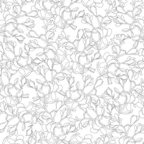 Magnolia in Bloom Scrapbook Paper 8x8 Inch, 10 Double Sided Sheets, Floral Craft Paper, Junk Journal, Card Making Supplies