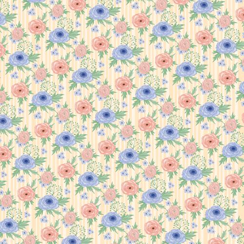 Flower Mood Scrapbook Paper 8x8 Inch, 10 Double Sided Sheets, Floral Craft Paper, Junk Journal, Card Making Supplies