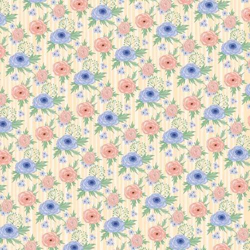 Flower Mood Scrapbook Paper 8x8 Inch, 10 Double Sided Sheets, Floral Craft Paper, Junk Journal, Card Making Supplies