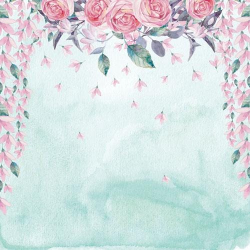Mysterious Garden Scrapbook Paper 8x8 Inch, 10 Double Sided Sheets, Floral Rose Paper, Junk Journal, Card Making Supplies