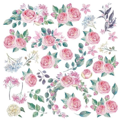 Mysterious Garden Scrapbook Paper 8x8 Inch, 10 Double Sided Sheets, Floral Rose Paper, Junk Journal, Card Making Supplies
