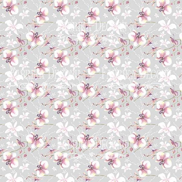 Tender Orchid Scrapbook Paper Pad 8x8, Double-Sided Floral Paper, Botanical Paper for Junk Journal Crafts