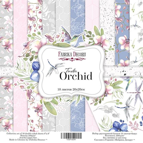 Tender Orchid Scrapbook Paper Pad 8x8, Double-Sided Floral Paper, Botanical Paper for Junk Journal Crafts