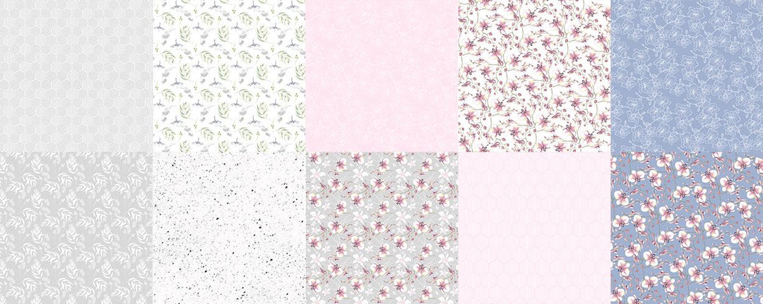 Tender Orchid Scrapbook Paper Pad 8x8, Double-Sided Floral Paper, Botanical Paper for Junk Journal Crafts