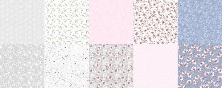 Tender Orchid Scrapbook Paper Pad 8x8, Double-Sided Floral Paper, Botanical Paper for Junk Journal Crafts