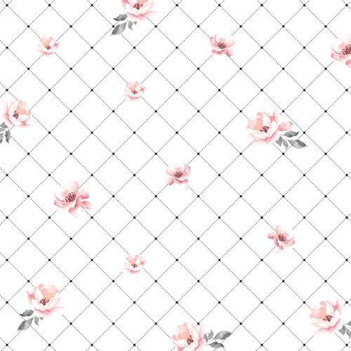 Say Yes Scrapbook Paper 8x8, Double Sided Pink Floral Paper, Wedding Junk Journal Card Making Craft Supplies
