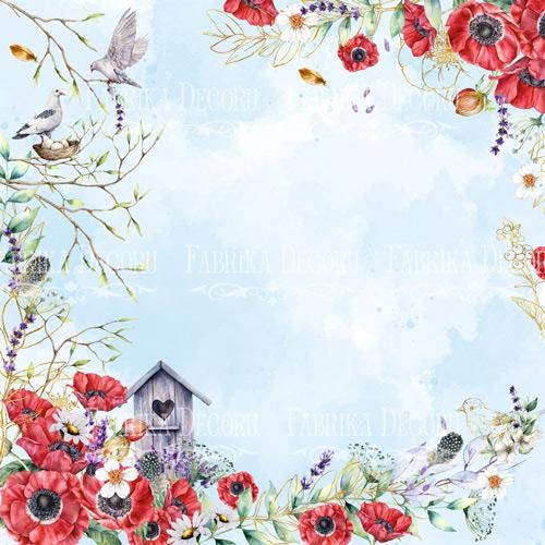 Summer Mood Scrapbook Paper 8x8 Inch, 10 Double Sided Sheets, Floral Nature Paper, Junk Journal, Card Making Craft Supplies