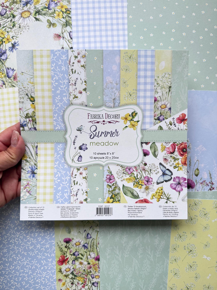 Floral Sentiments Scrapbook Paper 8x8, Floral Botanical Paper, 10 Double Sided Sheets, Junk Journal & Card Making Supplies