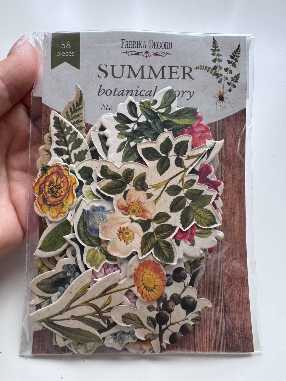 58 Summer Botanical Die Cuts, Colourful Floral Ephemera, Cardstock Pieces, NOT Stickers, No Adhesive, Junk Journal Supplies