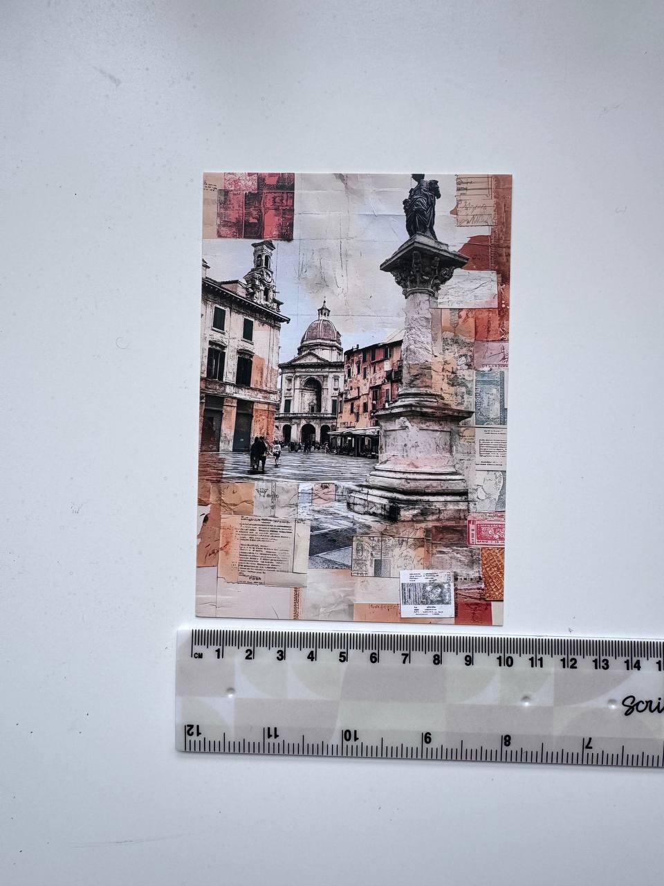 Set of 20 Vintage Travel Postcards 14.5x10 cm, Ancient Architecture & Landmarks, Junk Journal Ephemera, Scrapbooking Paper Cards