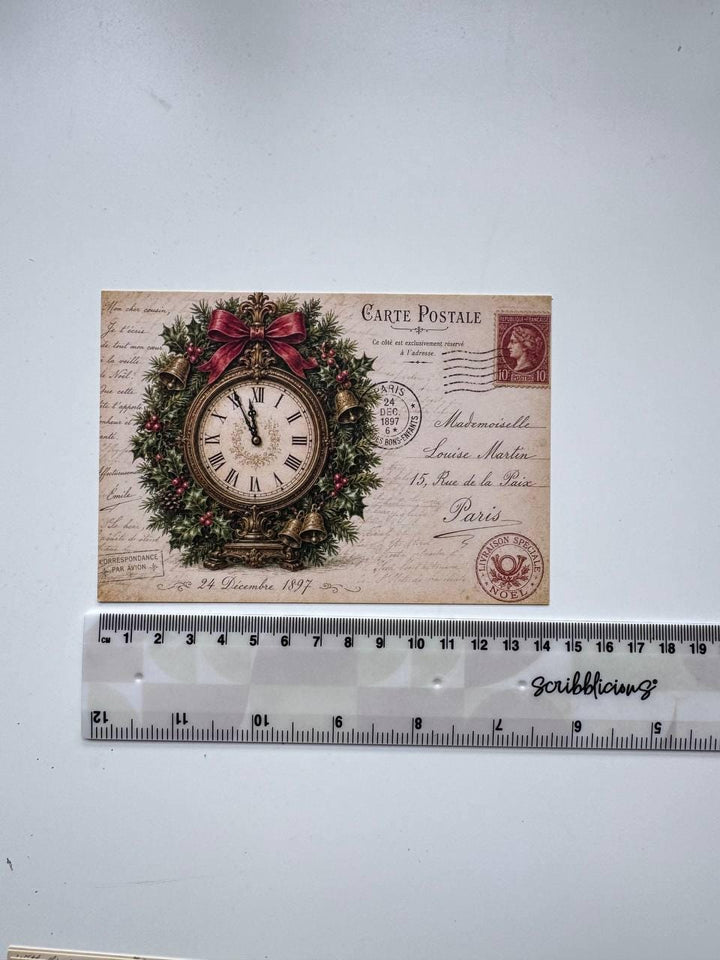 Set of 20 Vintage Christmas Postcards 14.5x10 cm, Victorian Winter Mail, Holiday Ephemera, Junk Journal & Scrapbooking Cards