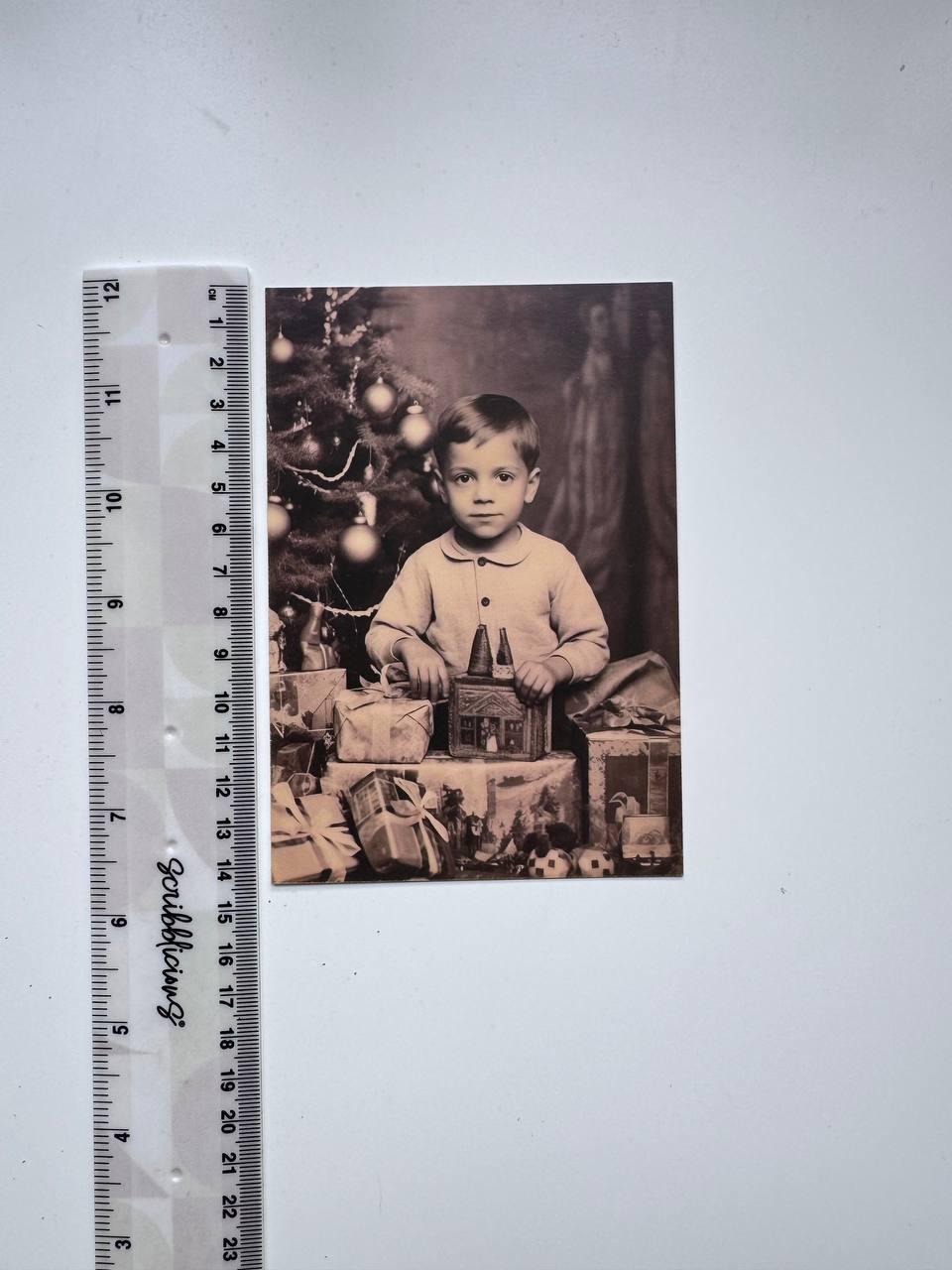 Set of 20 Vintage Christmas Postcards 14.5x10 cm, Retro Children Christmas Cards, Old Photo Ephemera, Junk Journal Scrapbook Supplies