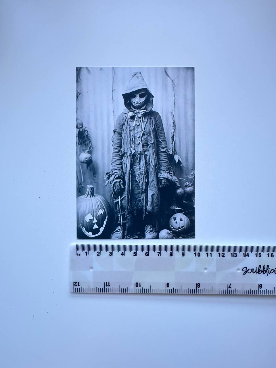 Set of 20 Vintage Halloween Postcards, Creepy Blue Gothic Photo Cards, Spooky Horror Ephemera, Junk Journal Cards 14.5x10 cm