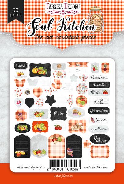 50 Kitchen Die Cuts, Soul Kitchen Ephemera, Cooking Food Paper Pieces, Scrapbooking Junk Journal Supplies, Not Stickers