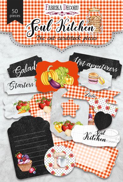 50 Kitchen Die Cuts, Soul Kitchen Ephemera, Cooking Food Paper Pieces, Scrapbooking Junk Journal Supplies, Not Stickers