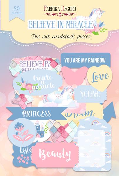 50 Unicorn Die Cuts, Believe in Miracle Ephemera, Baby Girl Scrapbook Paper Pieces, Junk Journal Supplies, Not Stickers