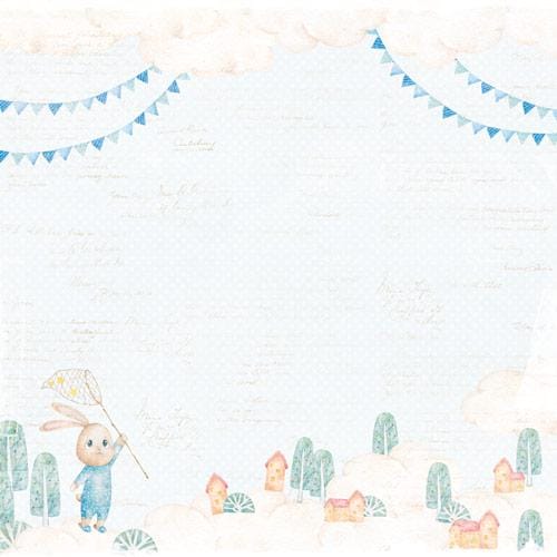 Dreamy Baby Boy Scrapbook Paper 8x8 Inch, 10 Double Sided Sheets, Baby Craft Paper, Junk Journal, Card Making Supplies