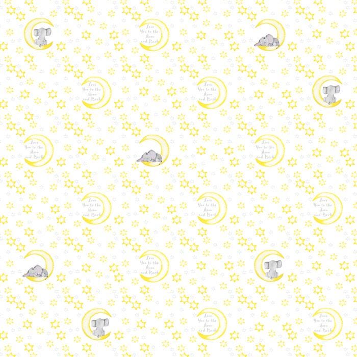 My Little Baby Boy Scrapbook Paper 8x8 Inch, 10 Double Sided Sheets, Elephant Baby Paper, Junk Journal, Card Making Supplies