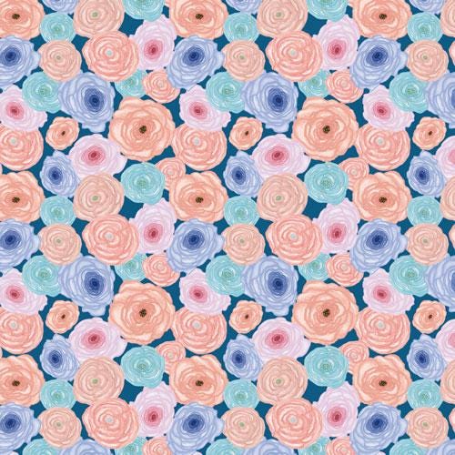 Flower Mood Scrapbook Paper 8x8 Inch, 10 Double Sided Sheets, Floral Craft Paper, Junk Journal, Card Making Supplies