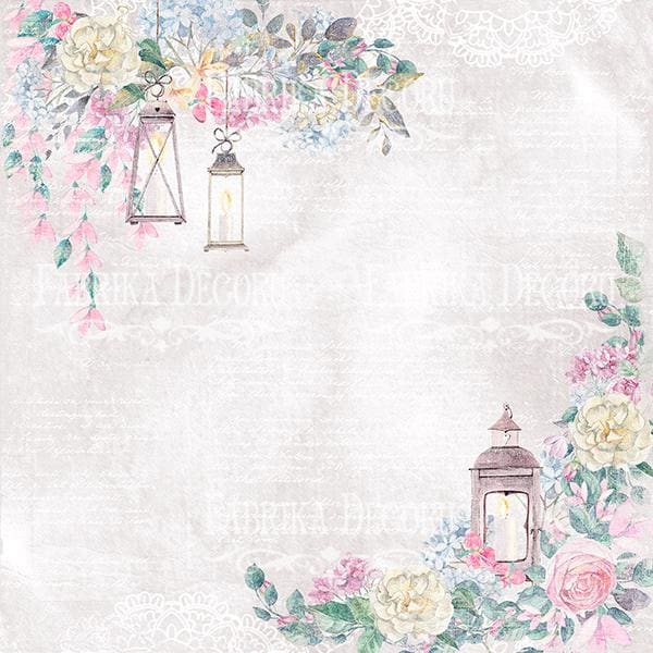 Shabby Love Scrapbook Paper Pad 8x8, Fabrika Decoru Double Sided Cardstock, Floral Paper, Junk Journal Supplies