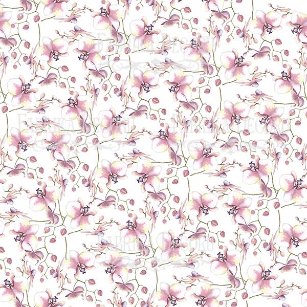 Tender Orchid Scrapbook Paper Pad 8x8, Double-Sided Floral Paper, Botanical Paper for Junk Journal Crafts