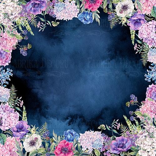 Night Garden Scrapbook Paper 8x8, Double Sided Floral Botanical Paper, Junk Journal Card Making Craft Supplies